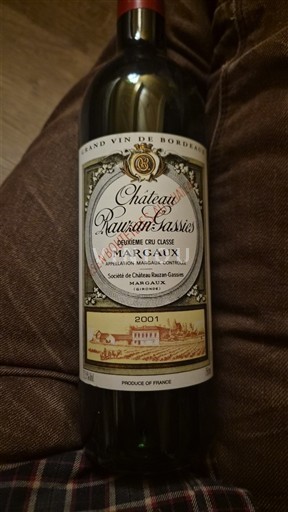Bordo Margaux Grand Cru Château Rauzan-Gassies 2001
