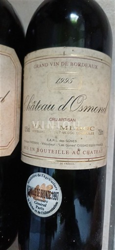 Bordoja Haut-Médoc Château Osmond 1995