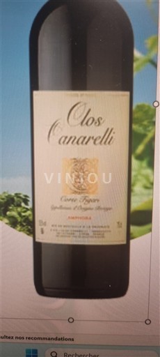 Wijnen Rouge sec Amphora Clos Canarelli 2022 Frankrijk Corsica Figari AOC
