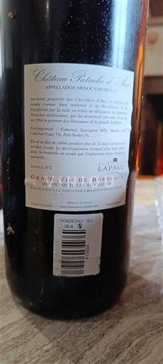 Bordoja Médoc Château Patache d'Aux Cru Bourgeois 2006