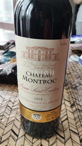 Bordoja Lussac-Saint-Émilion Château Montroc 2016