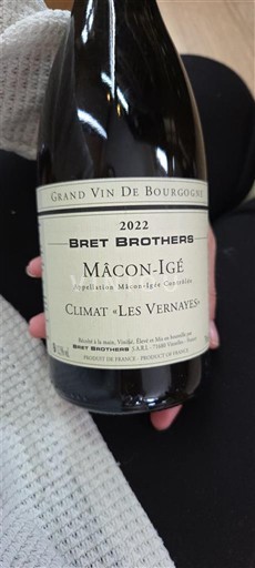 Burgundi Mâcon dhe Mâcon-Village Bret Brothers Climat « Les Vernayes » 2022