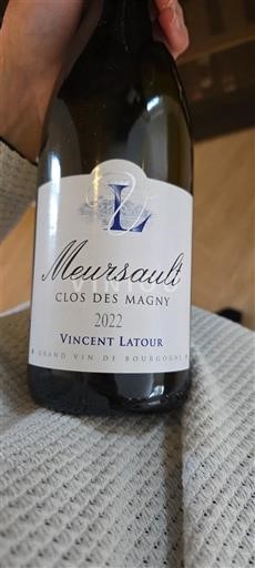 Burgundi Meursault Vincent Latour Clos des Magny 2022