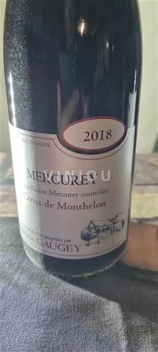 Burgundi Mercurey Domaine Gaugey Creux de Monthelon 2018