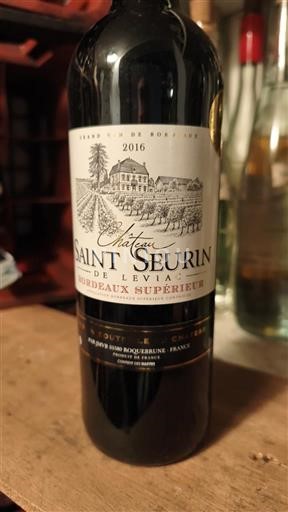 Bordoja Bordeaux Supérieur Château Saint Seurin de Léviac 2016