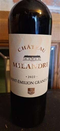 Bordoja Saint-Émilion Grand Cru Grand Cru Château Milandre 2022