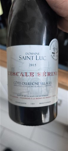 Рона долина Кот дю Рон села Domaine Saint Luc L'Escale Serine 2015