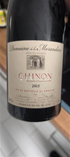 Lugina e Luarës Chinon Domaine La Morandière Vieilles Vignes 2015