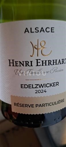 Alsace Edelzwicker Henri Ehrhart Réserve Particulière 2024