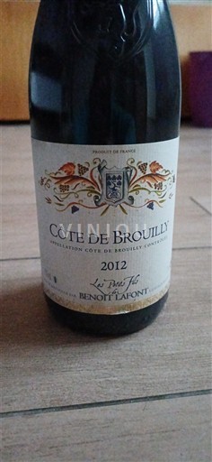 Beaujolais Côte-de-brouilly Benoit Lafont Les Paulins 2012