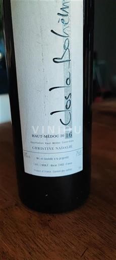 Bordoja Haut-Médoc Clos la Bohème 2016