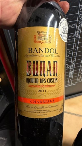 Provence Bandol Bunan Moulin des Costes 2011