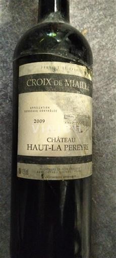 Bordoja Bordeaux Supérieur Château Haut-La Péreyre Croix de Miaille 2009