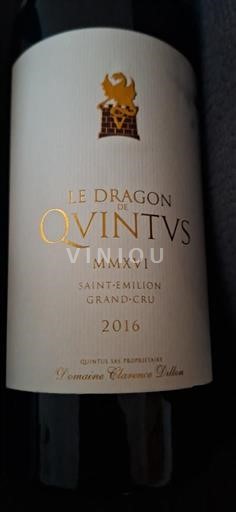 Bordeaux Saint-Émilion Grand Cru Grand Cru Quintus Le Dragon de Quintus 2016