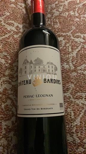 Bordeaux Pessac-Léognan Château Bardins 2020