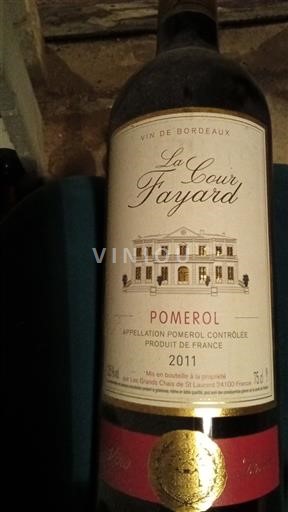 Bordoja Pomerol La Cour Fayard 2011
