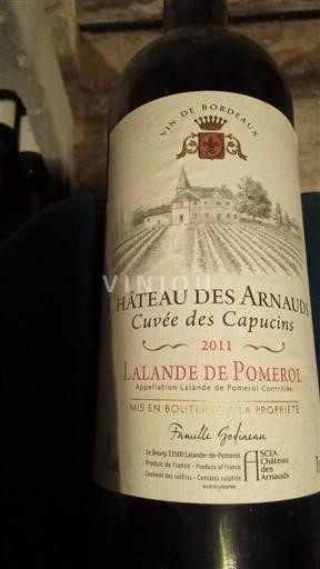 Bordoja Lalande-de-pomerol Château Arnauds des Capucins 2011