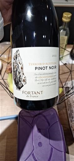 Lengdok dhe Rusionjë Vend e Oksonisë Fortant de France Terroir d'Altitude Pinot Noir 2022
