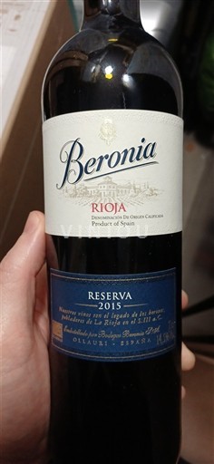 La Rioja Rioja Beronia Reserva 2015