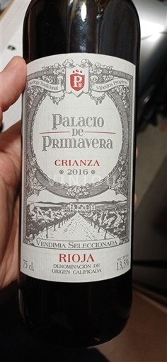 La Rioja Rioja Palacio de Primavera Crianza 2016