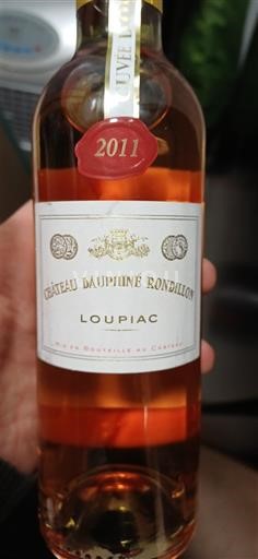 Bordoja Loupiac Château Dauphiné Rondillon d’or 2011