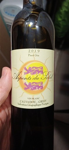 Normandija Nespecificirano Arpents du Soleil Pinot Gris 2019