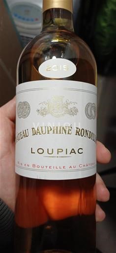 Bordoja Loupiac Château Dauphiné Rondillon 2015
