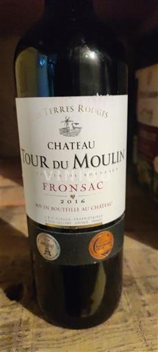 Bordoja Fronsac Château Tour du Moulin Les Terres Rouges 2016