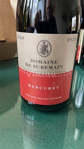 Burgundi Mercurey Domaine Suremain 2020