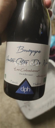 Vinos Rouge sec Les Colombières Domaine Patrick Hudelot Non millésimé Francia Borgoña Hautes Côtes de Nuits AOC