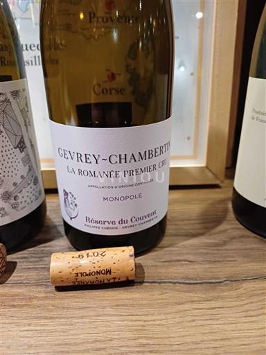 Burgundi Gevrey-Chambertin Premier Cru Réserve du Couvent La Romanée Premier Cru Monopole 2019