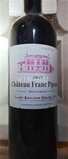 Bordoja Saint-Émilion Grand Cru Château Franc Pipeau Descombes 2017