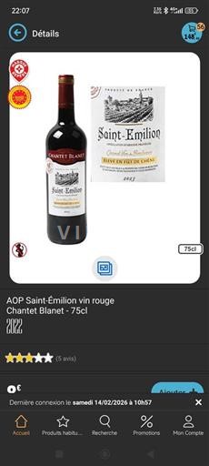 Bordo Saint-Émilion Chantel Blanet 2022