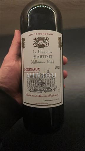 Bordeaux Le Chevalier Martinet Millésime 1944 2021