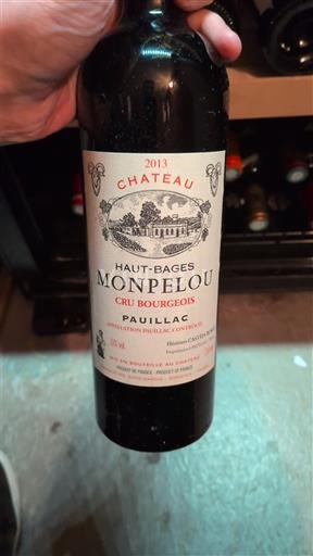 Bordoja Pauillac Château Haut-Bages Monpelou 2013