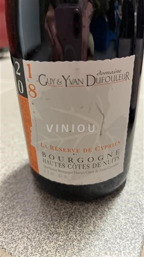 Burgundi E paspecifikuar Domaine Guy & Yvan Dufouleur La Réserve de Cyprien 2018