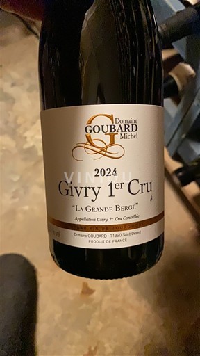Burgundi Givry Premier Cru Domaine Goubard Michel La Grande Berge 2024