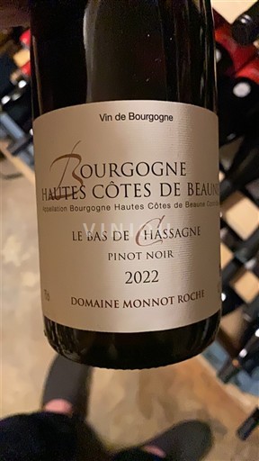 Burgundi Hautes Côtes de Beaune Domaine Monnot Roche Le Bas de Chassagne 2022
