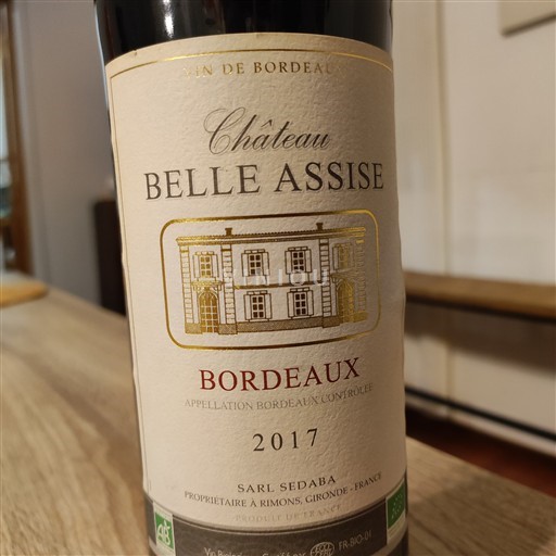 Bordoja Bordo Château Belle assise 2017