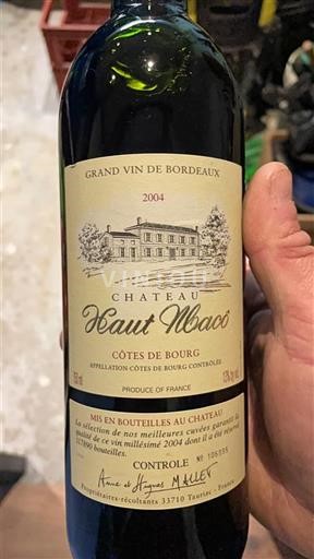 Bordeaux Côtes-de-bourg Château Haut Macô 2004