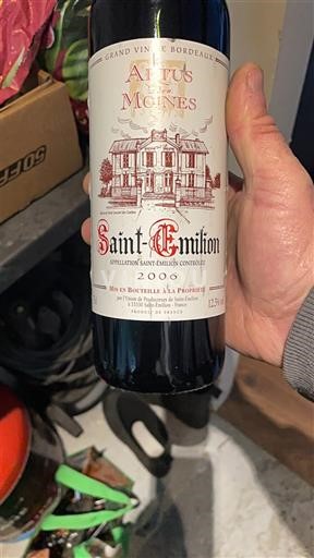 Vinuri Rouge sec Altus de Mignes 2006 Franța Bordeaux Saint-Émilion AOC
