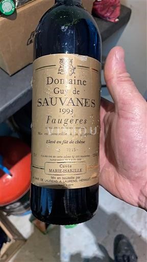 Viner Rouge sec Marie-Isabelle Domaine Guy de Sauvanes 1993 Frankrike Languedoc Faugères AOC