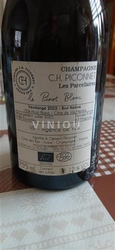 Champagne C.H. Piconnet Le Pinot Blanc Les Parcellaires 2022
