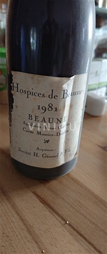 Burgundi Beaune Hospices de Beaune Maurice Drouhin 1981