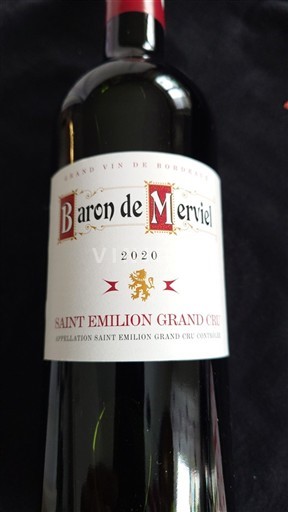 Bordeaux Saint-Émilion Grand Cru Baron de Merviel Baron de Merviel 2020