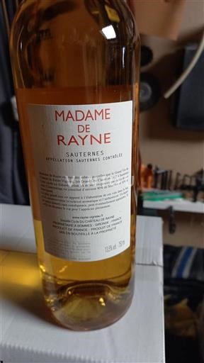 Bordo Сотерн Château Rayne Vigneau Madame de Rayne 2017