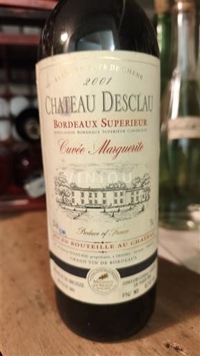 Bordoja Bordeaux Supérieur Château Desclau Marguerite 2001