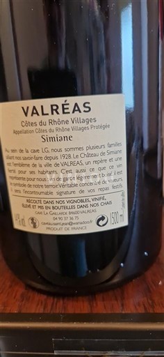 Rhônedalen Ikke spesifisert Valréas Simiane Ikke-årgang