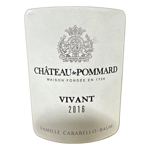 Bourgogne Ospecificerad Château de Pommard Vivant 2016