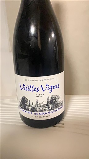 Vinos Rouge sec Vieilles Vignes Domaine Grangeneuve 2022 Francia Valle del Ródano Grignan-les-Adhémar AOC